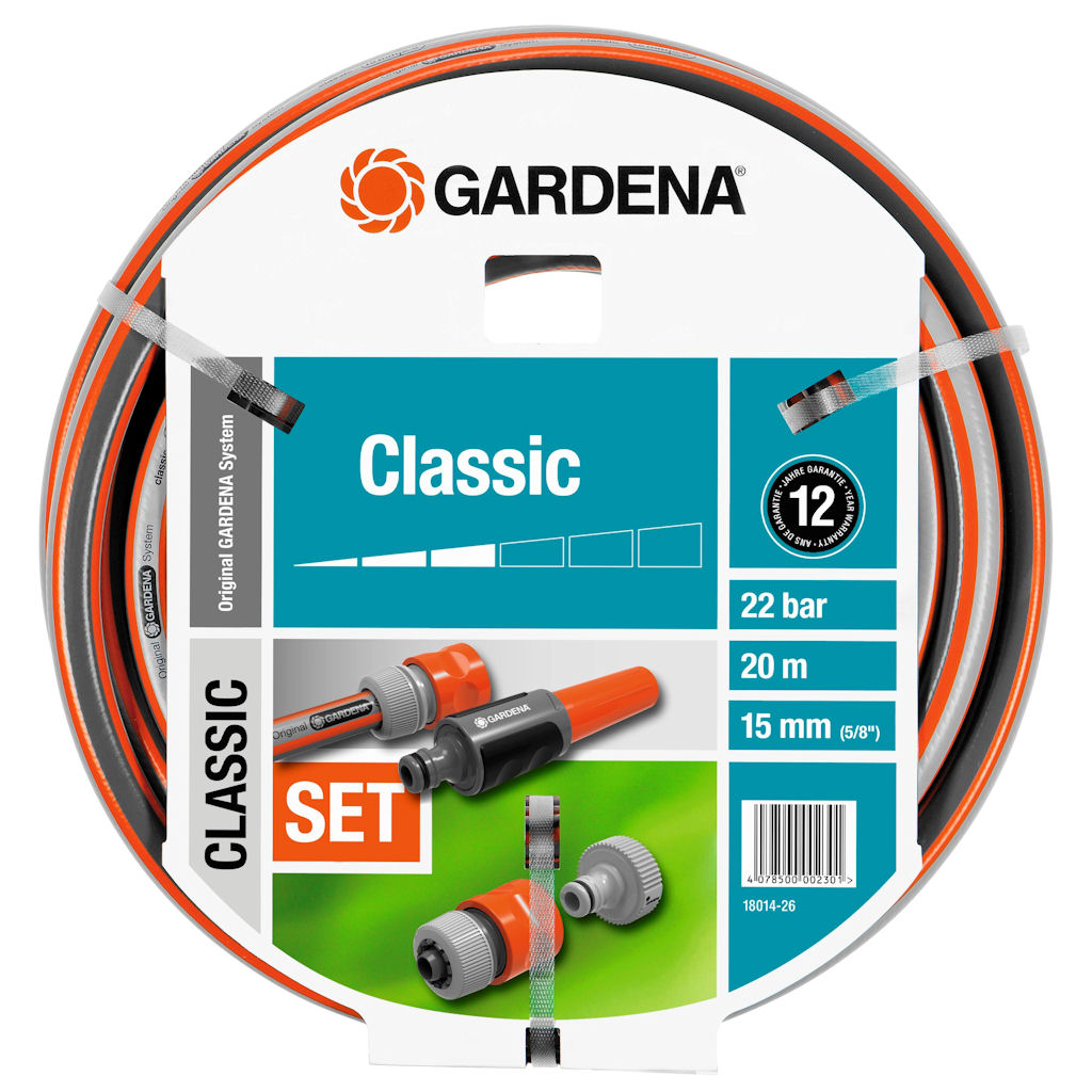 Afhankelijkheid Met andere bands Smeren Gardena Classic Tuinslang 20 meter met OGS accessoires, 18014-26 - NU €  49,99! - Gardena tuinmachines en onderdelen | VVS-Online.nl